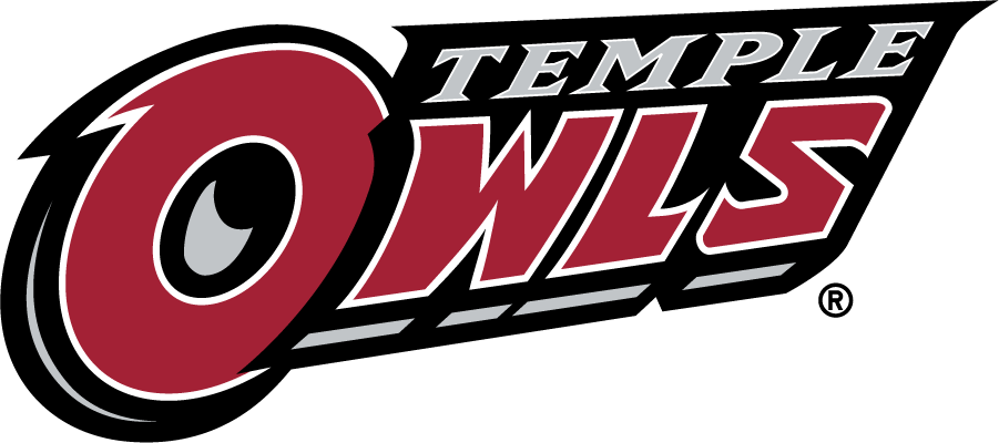 Temple Owls 1996-2014 Wordmark Logo v5 diy DTF decal sticker